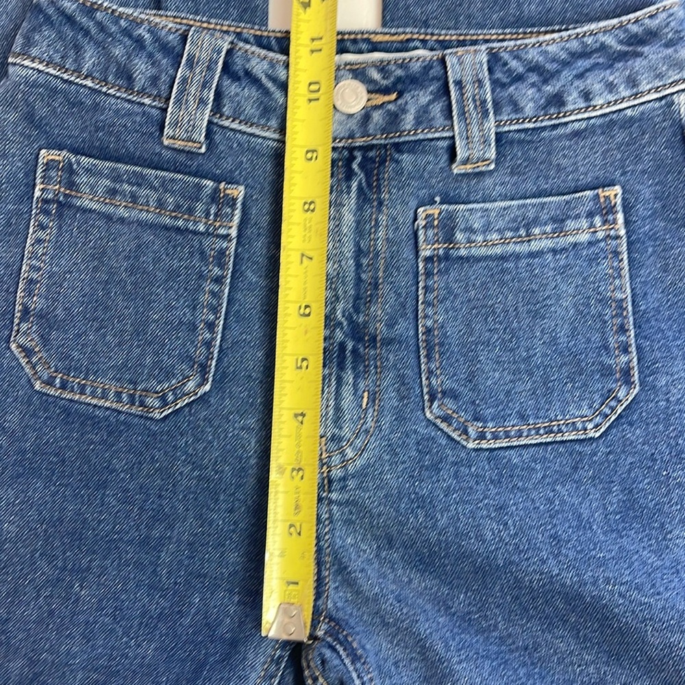 RSQ Dark Blue Flare Jeans, Patch Front Pockets – Size 25 - Picture 8 of 12